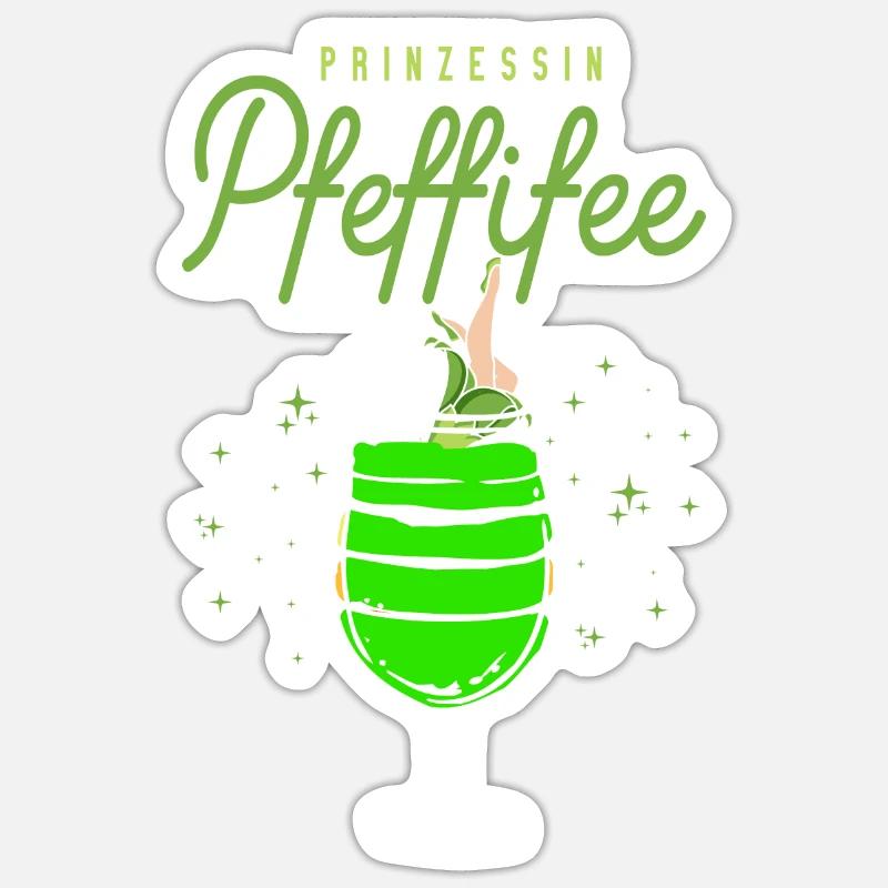 Prinzessin Pfeffifee - Sticker Größe S (10 x 10 cm) - Mattweiß