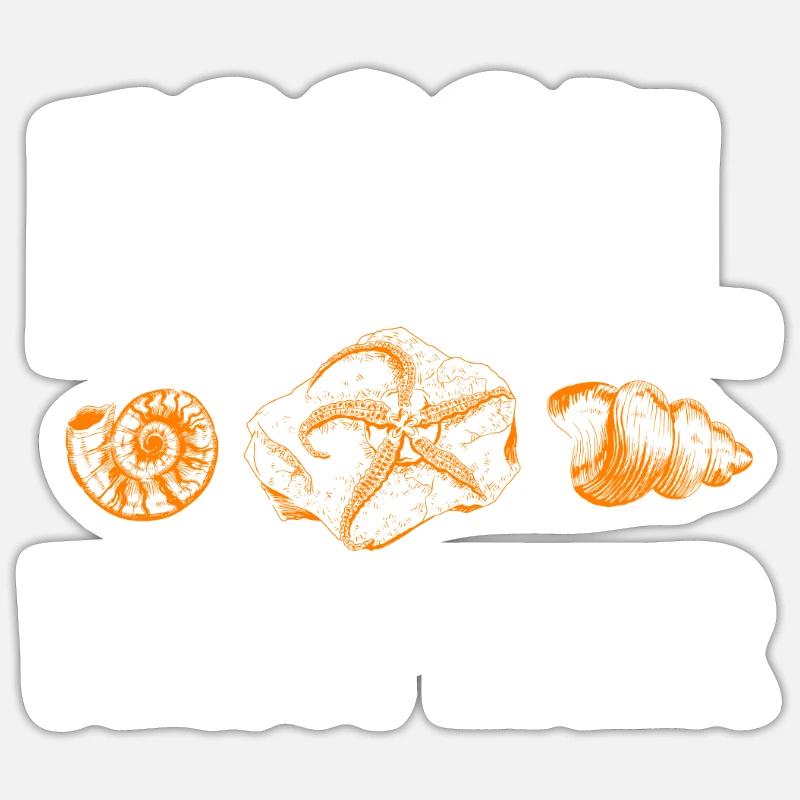 Chuchoteur de fossiles - Sticker taille S (10 x 10 cm) - blanc mat