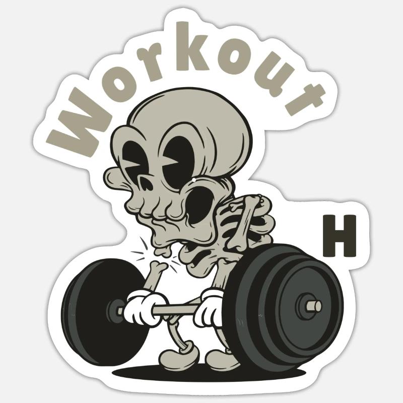 workout Sticker size S (10 x 10 cm)