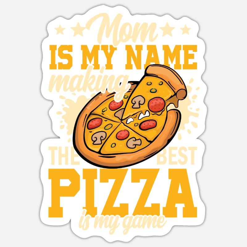 Pizza Bäcker Pizza selber machen - Sticker Größe S (10 x 10 cm) - Mattweiß