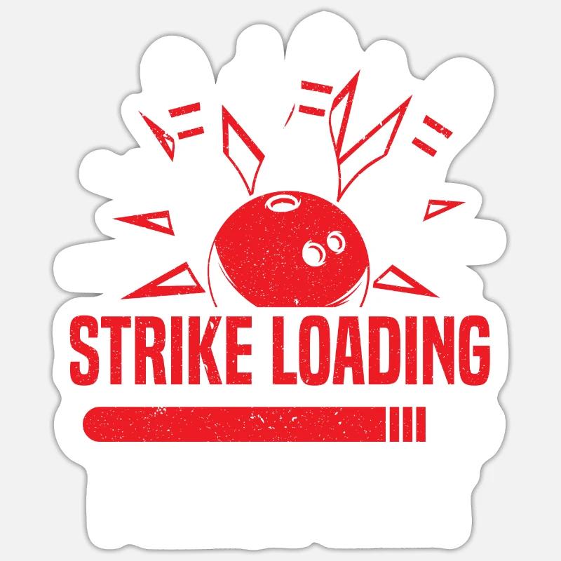 Strike Loading Bowling - Sticker size S (10 x 10 cm) - white matte