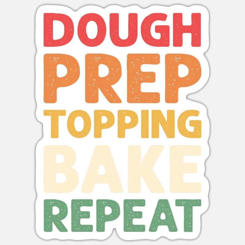 Dough. PreparationSurface. Bake. Try again. Sticker size S (10 x 10 cm)