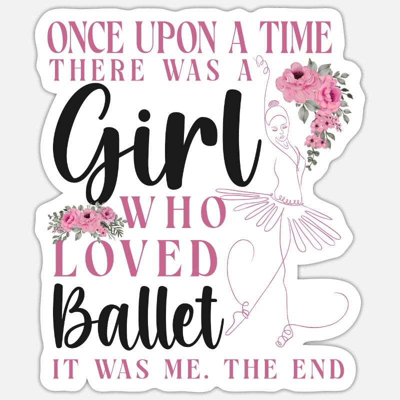 Ballet Danseuse Danse Ballerine - Sticker taille S (10 x 10 cm) - blanc mat