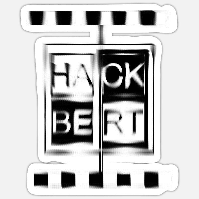 hackbert22 - Sticker Größe S (10 x 10 cm) - Mattweiß