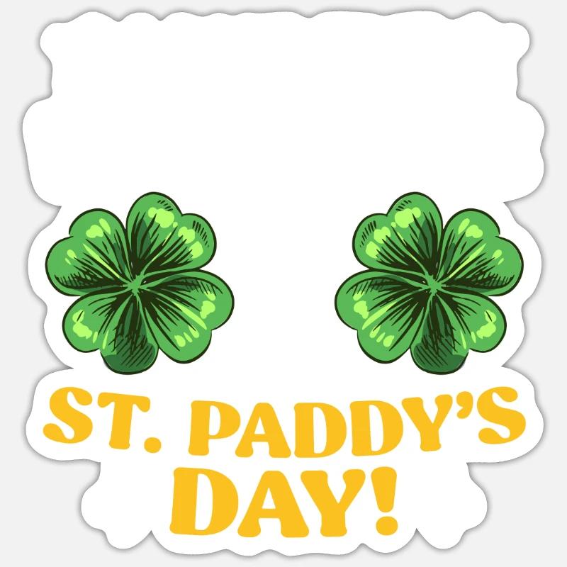 Double D à St Paddys Day Saint-Patrick Sticker taille S (10 x 10 cm)