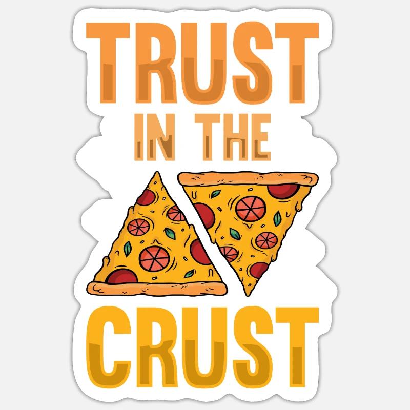 Pizza Bäcker Pizza selber machen - Sticker Größe S (10 x 10 cm) - Mattweiß