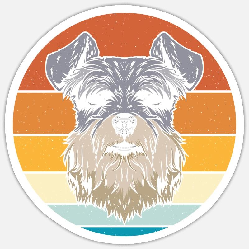 Miniature Schnauzer - Sticker size S (10 x 10 cm) - white matte