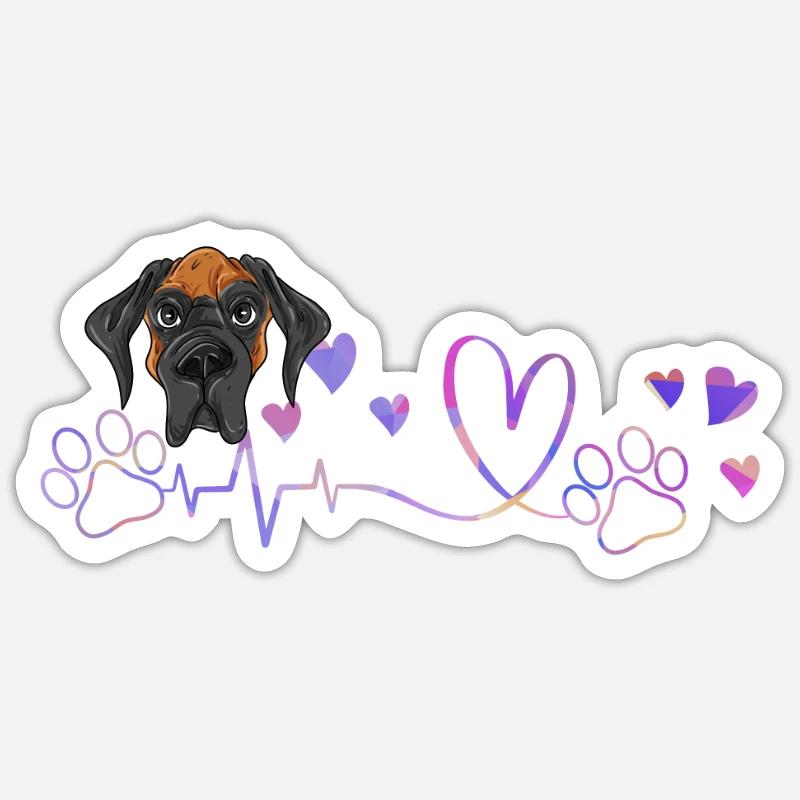Great Dane - Sticker size S (10 x 10 cm) - white matte