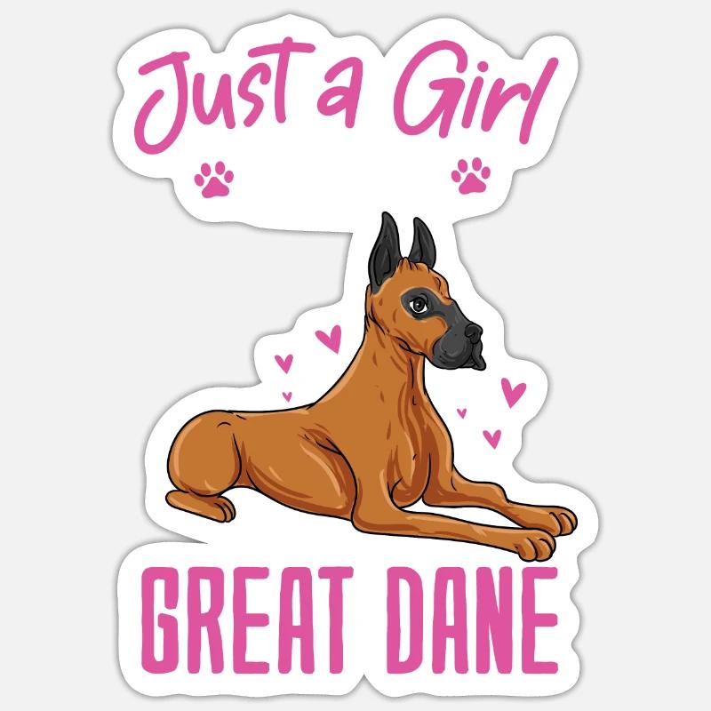 Great Dane - Sticker size S (10 x 10 cm) - white matte