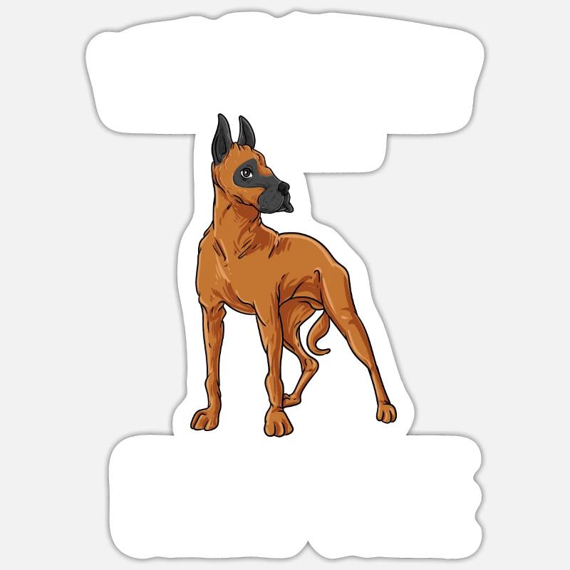 Great Dane - Sticker size S (10 x 10 cm) - white matte