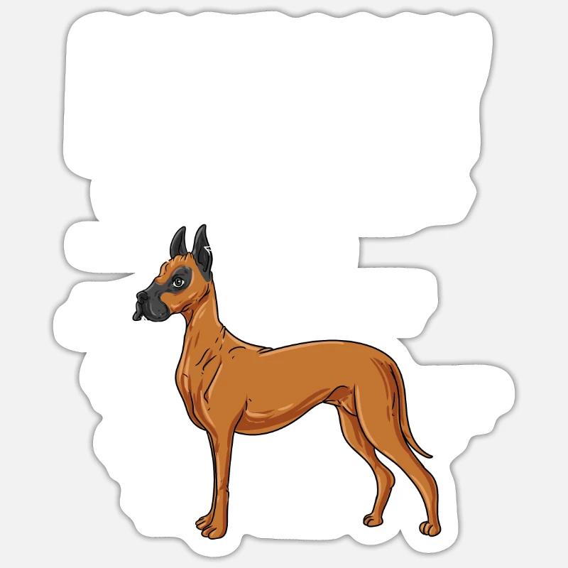 Great Dane - Sticker size S (10 x 10 cm) - white matte