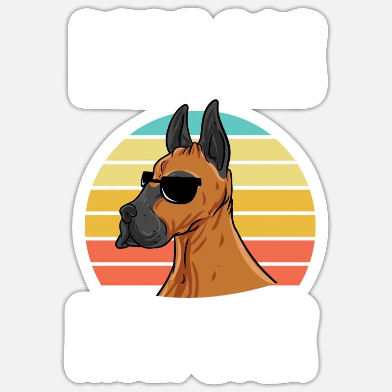 Great Dane - Sticker size S (10 x 10 cm) - white matte