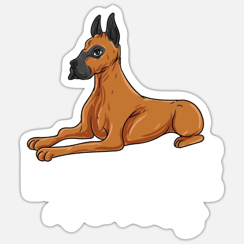 Great Dane - Sticker size S (10 x 10 cm) - white matte