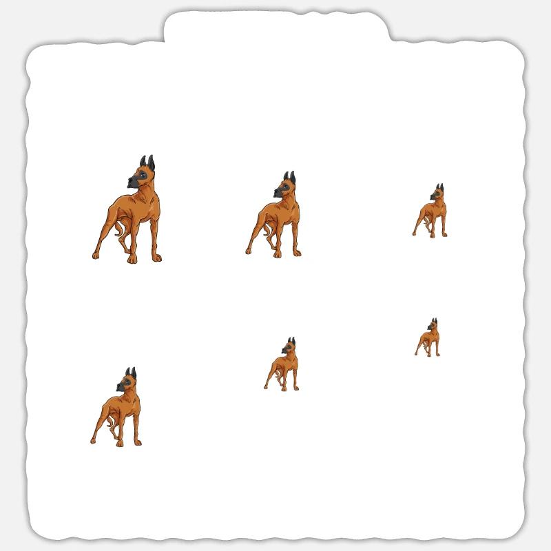 Great Dane - Sticker size S (10 x 10 cm) - white matte