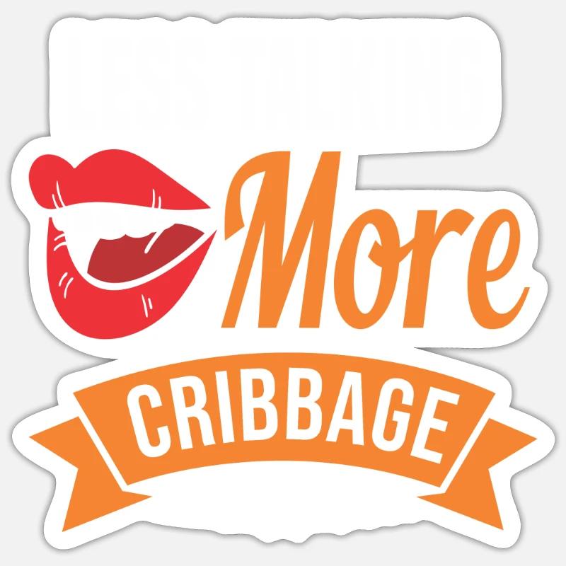Cribbage - Sticker taille S (10 x 10 cm) - blanc mat