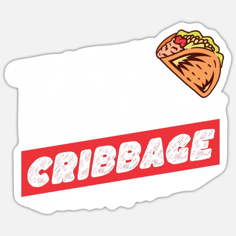Cribbage - Sticker taille S (10 x 10 cm) - blanc mat