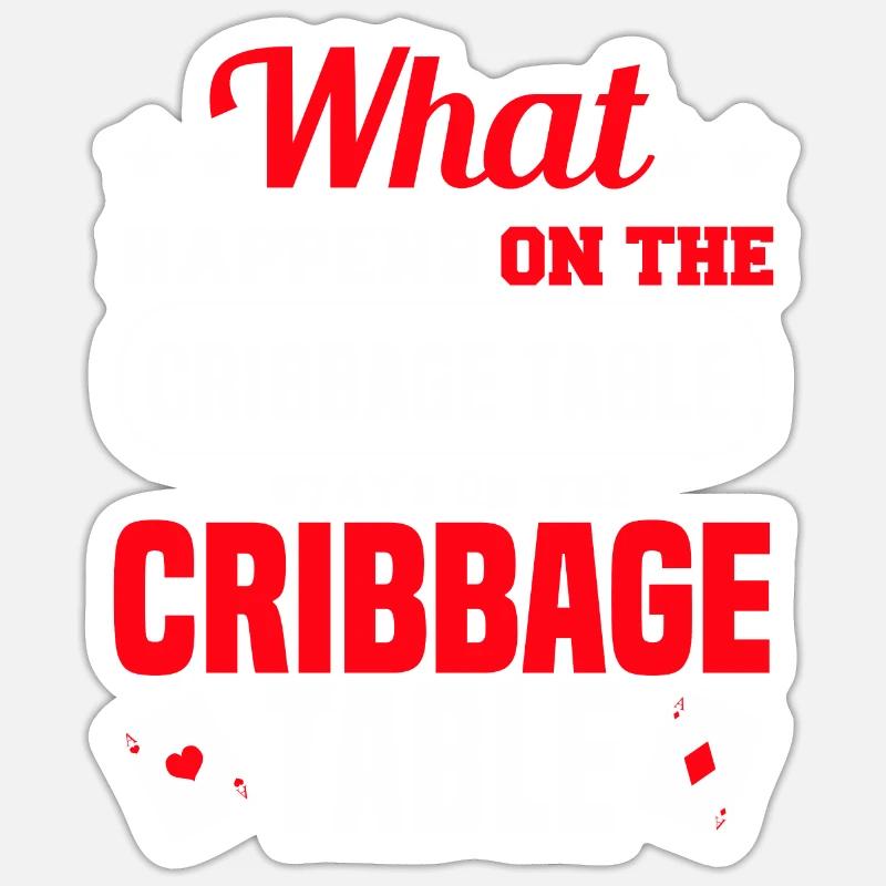 Cribbage - Sticker Größe S (10 x 10 cm) - Mattweiß