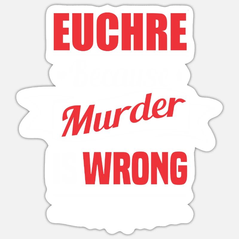 Euchre - Sticker taille S (10 x 10 cm) - blanc mat