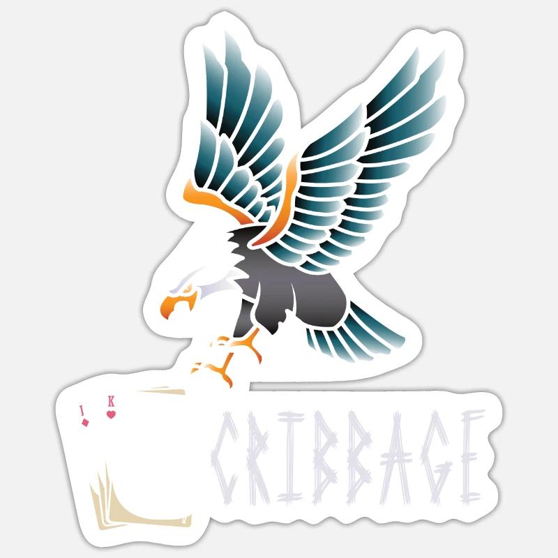 Cribbage - Sticker size S (10 x 10 cm) - white matte