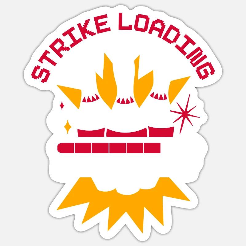 Strike Loading Bowling - Sticker Größe S (10 x 10 cm) - Mattweiß