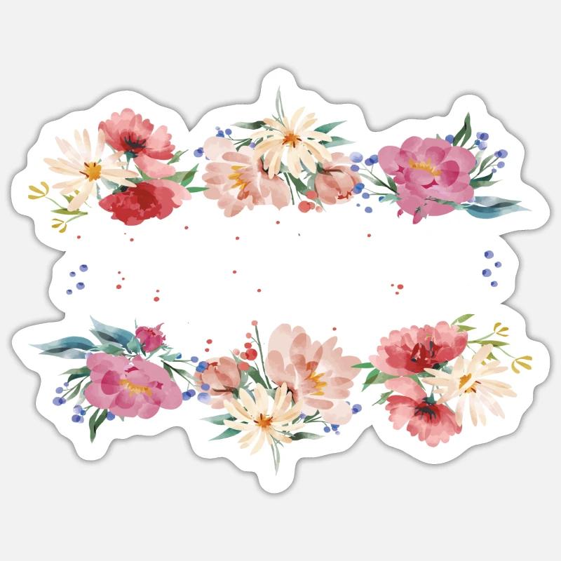 Robot Robotics Engineer Flower - Sticker Größe S (10 x 10 cm) - Mattweiß