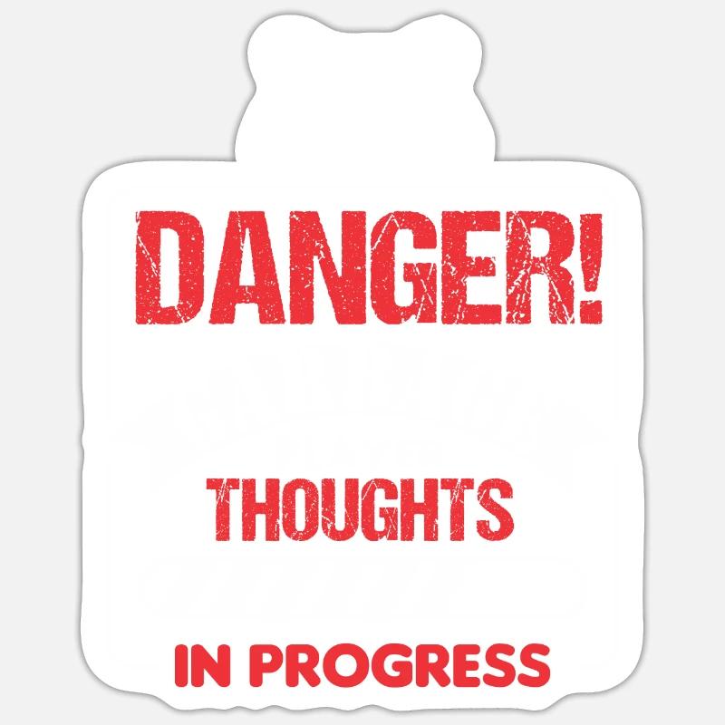 Raton laveur - Sticker taille S (10 x 10 cm) - blanc mat