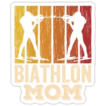 Biathlon Mama Biathlete Biathlete Biathlons Sport - Sticker size S (10 x 10 cm) - white matte - Front