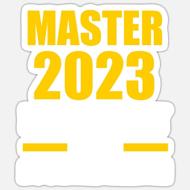 Master 2023 Prüfung Masterprüfung Geschenk Sticker Größe S (10 x 10 cm)