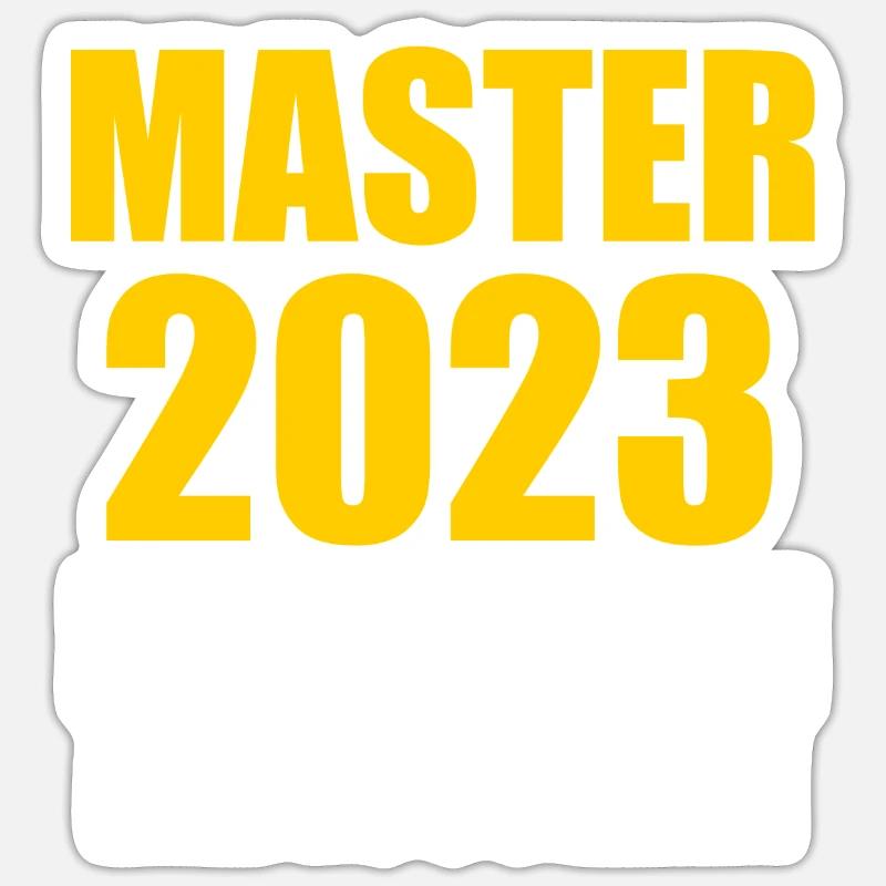 Master 2023 Prüfung Masterprüfung Geschenk Sticker Größe S (10 x 10 cm)