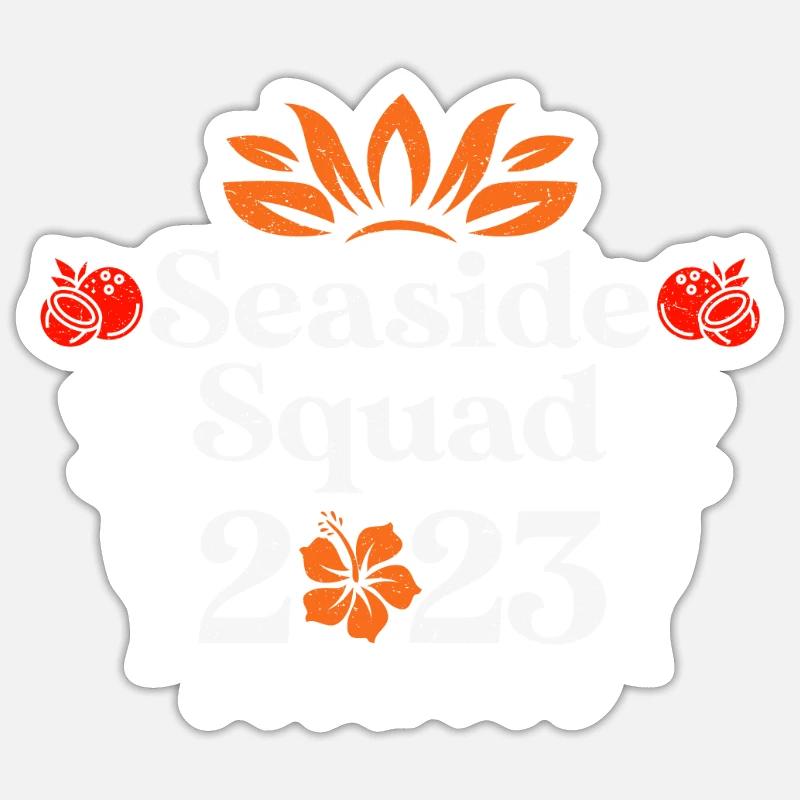 Seaside Squad 2023 Summer Holidays Spring Break Sticker size S (10 x 10 cm)