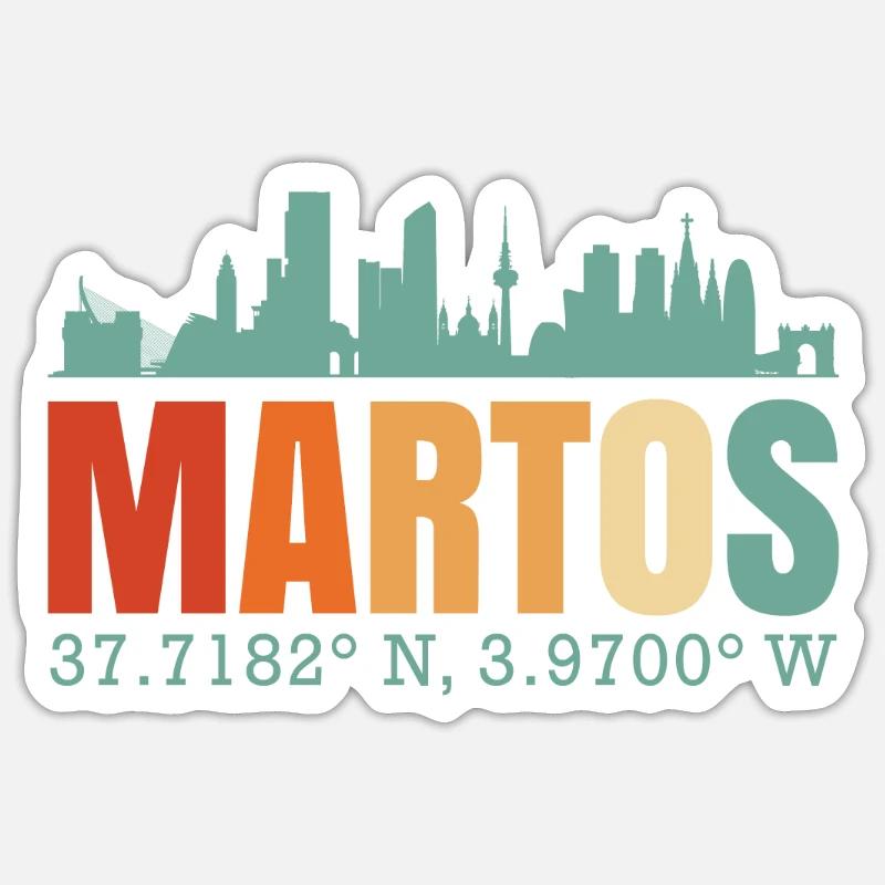 Martos - Sticker taille S (10 x 10 cm) - blanc mat