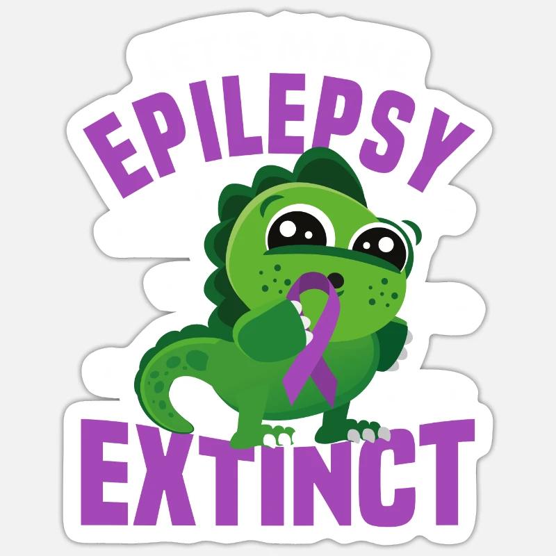 Let's make epilepsy extinct. - Sticker size S (10 x 10 cm) - white matte