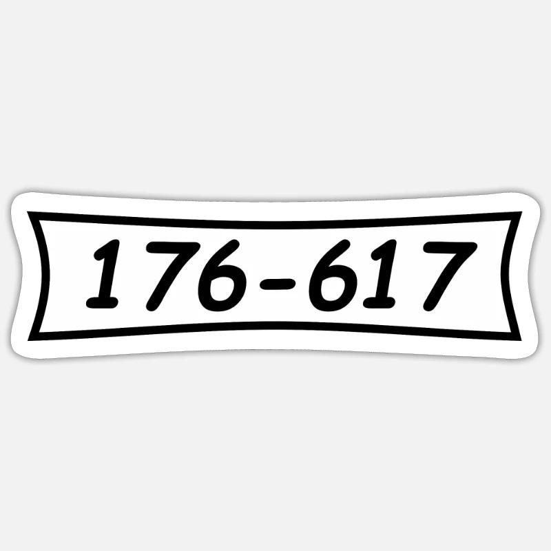 Panzerknacker numéro 176 617 - Sticker taille S (10 x 10 cm) - blanc mat