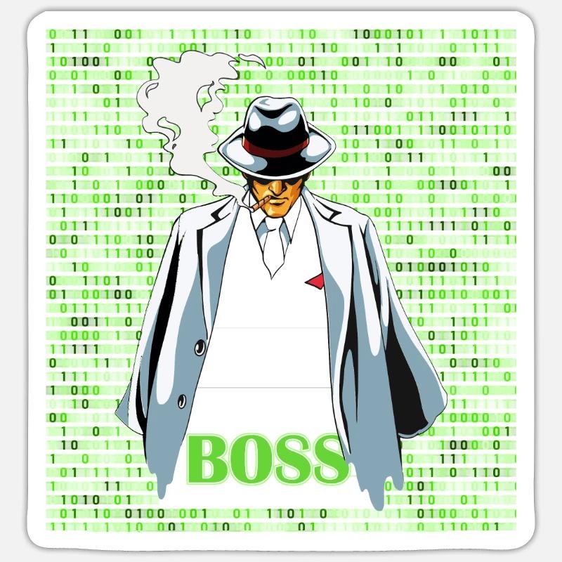 I Exit VIM like a Boss for Linux Coder and Hacker - Sticker Größe S (10 x 10 cm) - Mattweiß