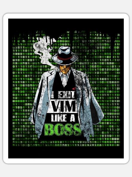 I Exit VIM like a Boss for Linux Linux Lover and - Sticker Größe S (10 x 10 cm) - Mattweiß