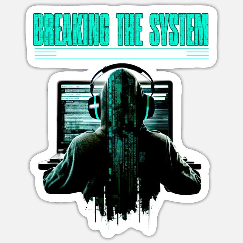 Breaking The System It's A Lifestyle for Coder and Sticker Größe S (10 x 10 cm)