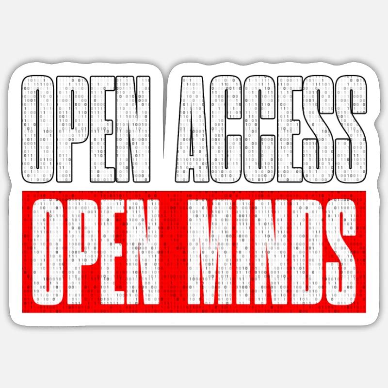 Open Access Open Mind for Ethical Hacker and Coder Sticker Größe S (10 x 10 cm)