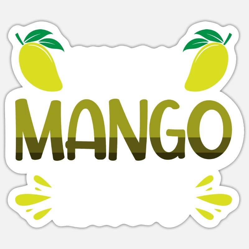 Crazy Mango Lady - Sticker size S (10 x 10 cm) - white matte