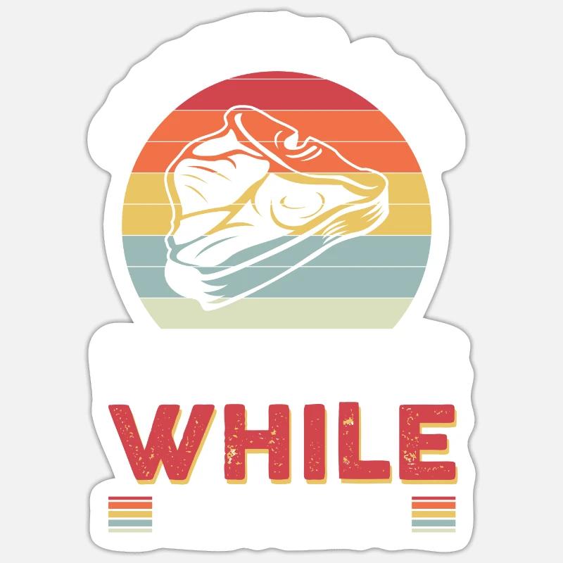 Cussing and drinking while smoking Sticker size S (10 x 10 cm)
