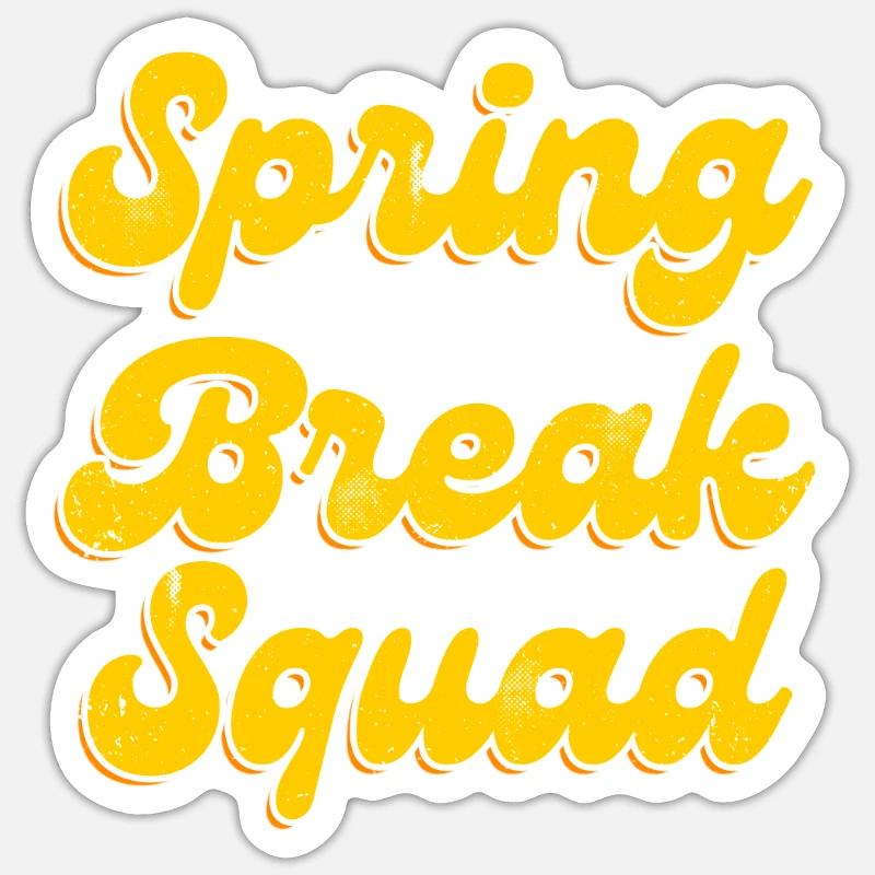 Spring Break Squad Sommerurlaub Spring Break Sticker Größe S (10 x 10 cm)