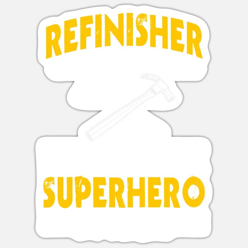 Möbel Superheld - Sticker Größe S (10 x 10 cm) - Mattweiß