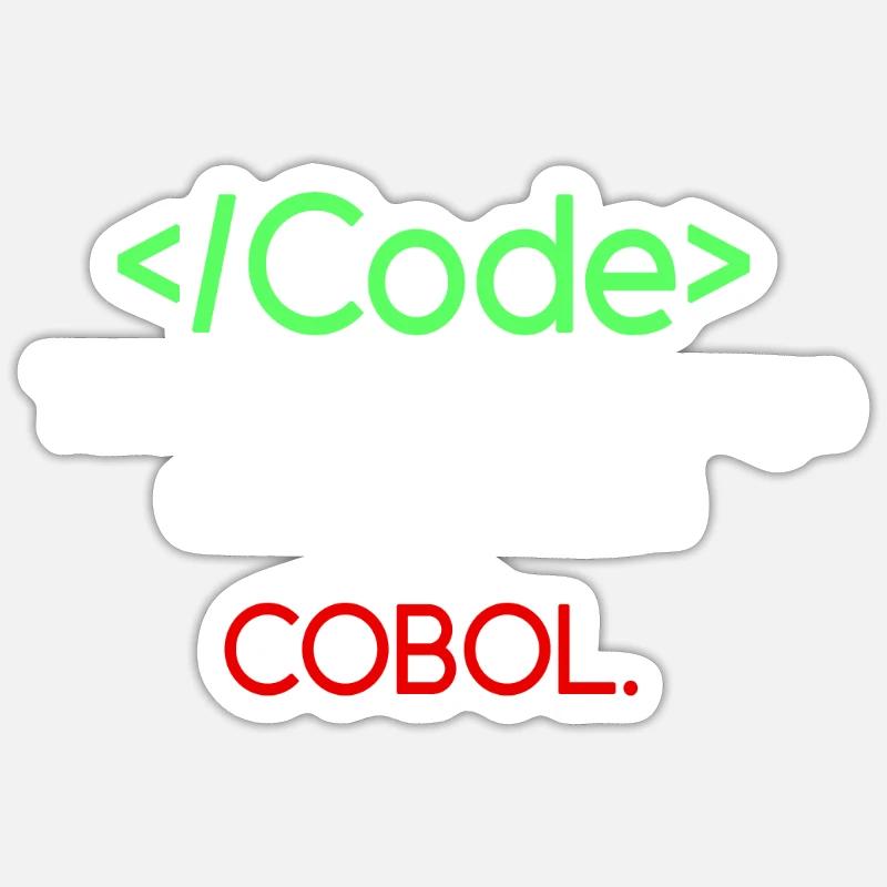Lustiges Cobol Code Design Sticker Größe S (10 x 10 cm)