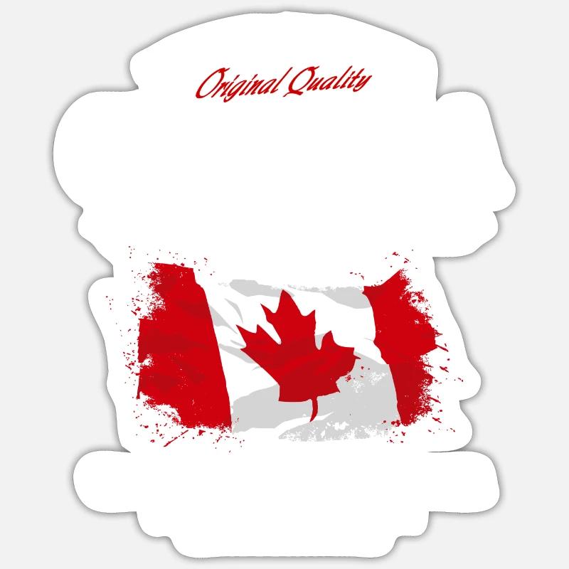 Kanada - Maple Leaf - Canada - Sticker taille S (10 x 10 cm) - blanc mat