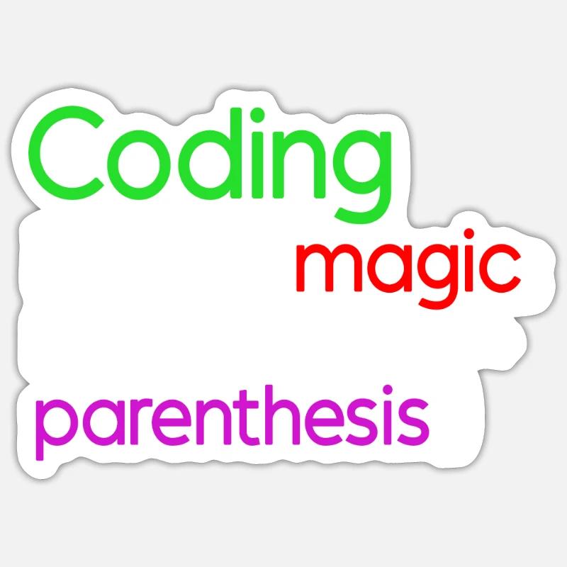 Chemise de programmation amusante - Sticker taille S (10 x 10 cm) - blanc mat