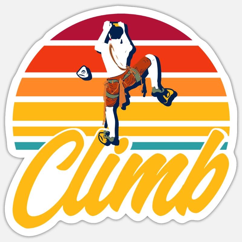 Climbing Rock Climbing Gift - Sticker size S (10 x 10 cm) - white matte