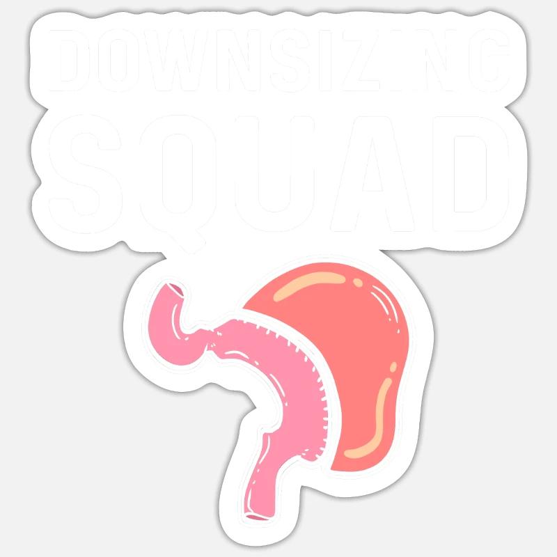 Sleeve surgery. Downsizing Squad Bypass Sticker size S (10 x 10 cm)