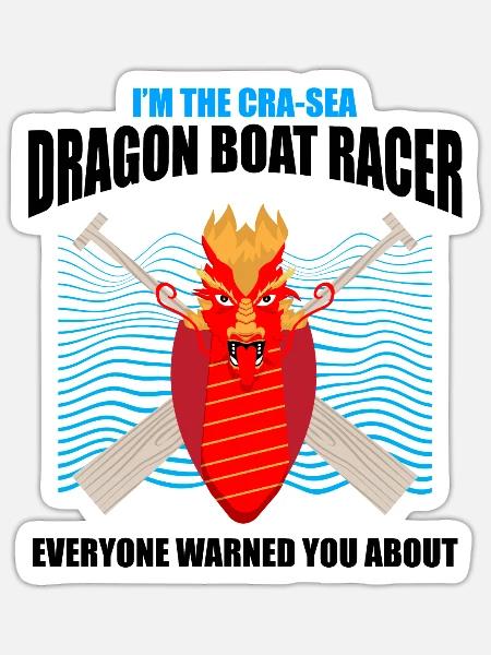 Chinesisches Bootsrennen für Drachenboot-Trainer - Sticker Größe S (10 x 10 cm) - Mattweiß