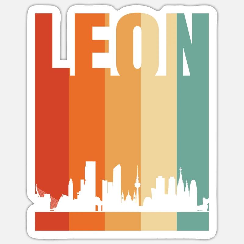 León - Sticker size S (10 x 10 cm) - white matte