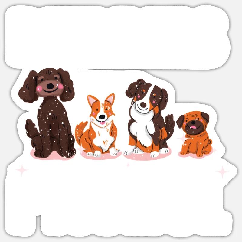 Patrouille de chiots - Sticker taille S (10 x 10 cm) - blanc mat
