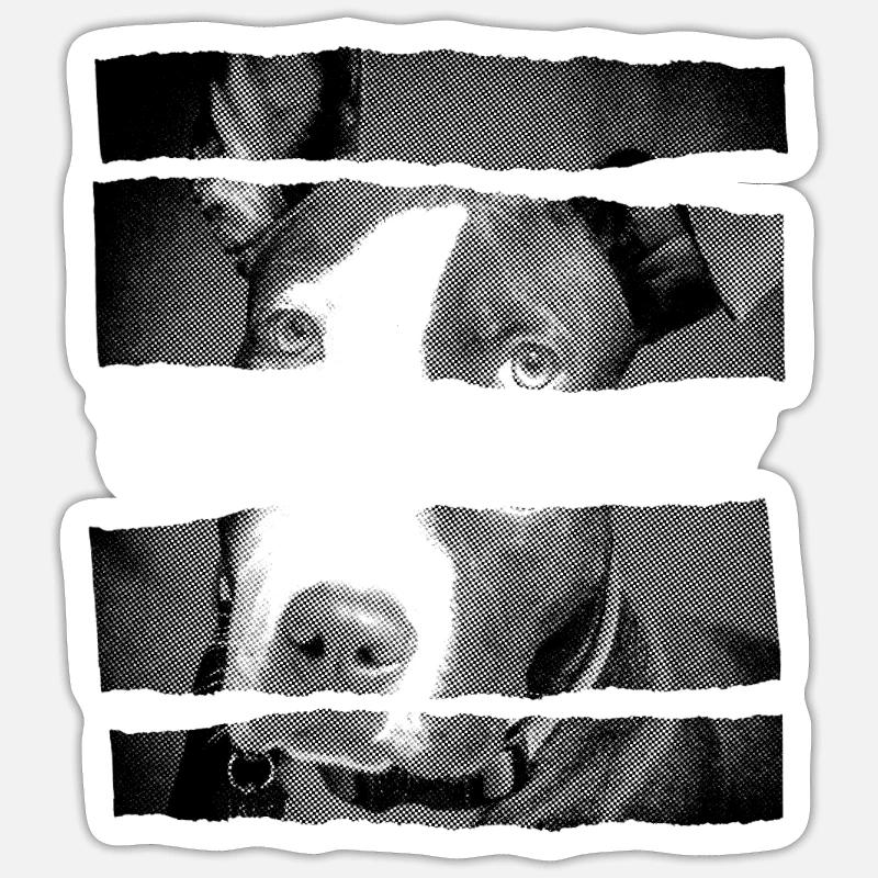 Pitbull - Sticker taille S (10 x 10 cm) - blanc mat